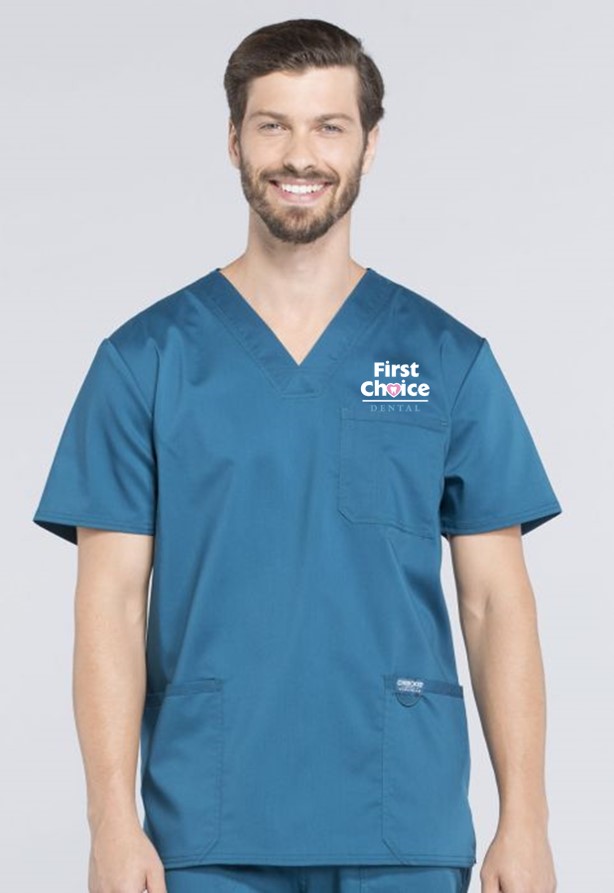 First Choice Dental, Inc. Men's Scrub Tops